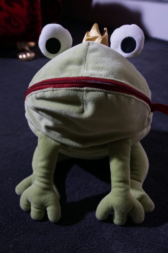 Schweigender Frosch mit geschlossenem Maul